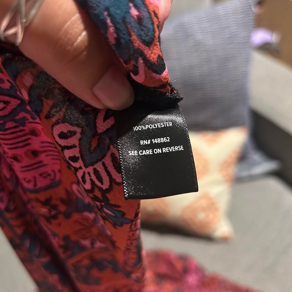 Torrid Boho Tribal Kimono Duster Pink Rust Print Size 5 (5x) - Picture 12 of 12